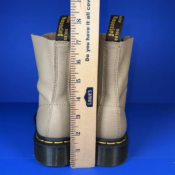 Dr. Martens 1460 Pascal Savannah Tan Leather Boots Size‎ 6 Punk Biker Grunge - Picture 3 of 8